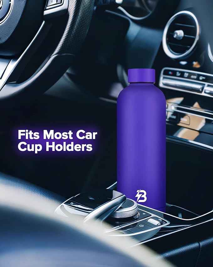 Insulated Water Bottle with Lid, 25 oz Reusable Leak-Proof Metal Stainless Steel Water Bottles for Travel, Sports, Gym, Outdoor (Dark Blue)