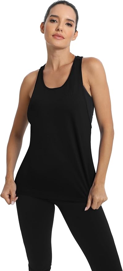 ICTIVE Workout Tops for Women Sleeveless Open Back Muscle Racerback Exercise Tank Shirts