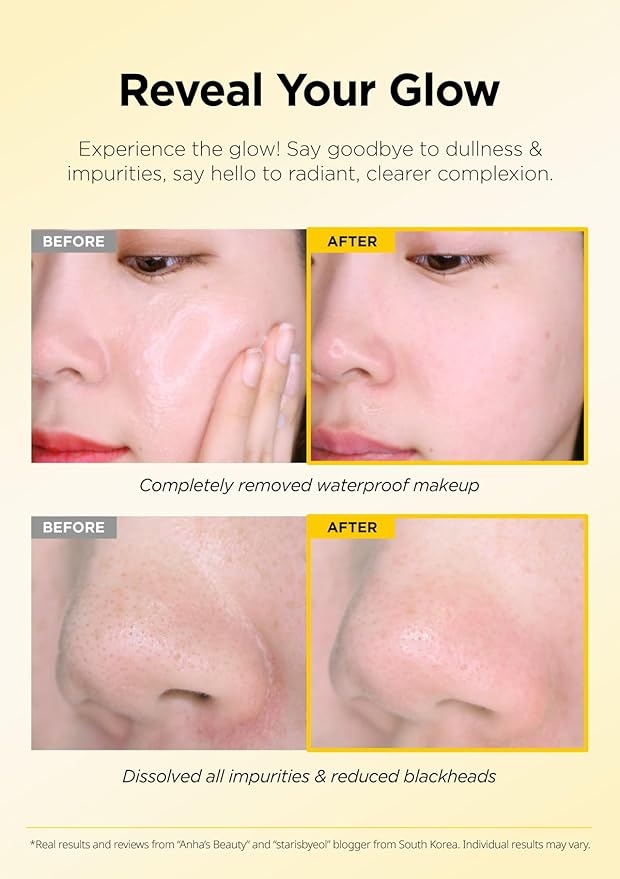 Hanskin BHA Pore Cleansing Oil and PHA Cleansing Balm, Sample Trial Size, Travel Size Mini Makeup Remover Set, Gentle Blackhead Cleanser for Combination and Oily Skin [30 ml/Pack of 2] + [8g/PHA Balm]