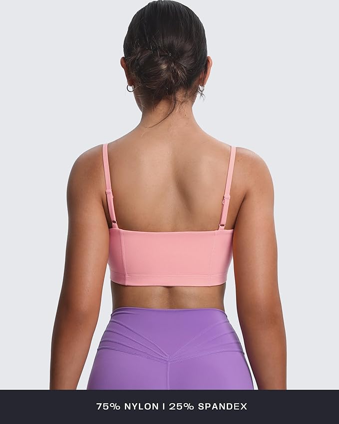 Aoxjox Women's Workout Bandeau Bras Training Fitness Running Yoga Crop Tank