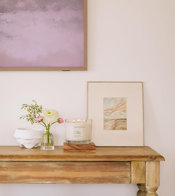 Brooklyn Candle Studio Love Potion XL 3 Wick Candle - Luxury Scented Candle, Vegan Soy Wax, Hand Poured in The USA, 100 Hour Slow Burn Time - 27oz