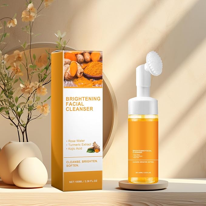 2pcs Turmeric Facial Cleanser, Turmeric Facial Wash, Turmeric Foaming Cleanser for All Skin