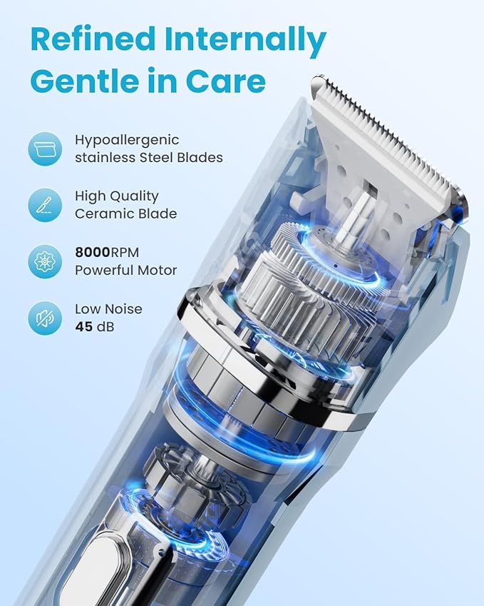 Bikini Trimmer for Women - 5 in 1 Electric Razors for Lady Pubic Facial Nose Body Leg Hair Removal, Waterproof Electric Shaver for Women Private Area Sensitive Skin, Personal Hair Trimmer