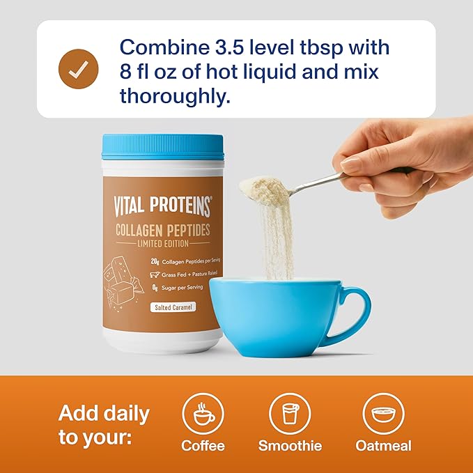 Vital Proteins® Salted Caramel Collagen Peptides, 20g CollagenPeptides, Healthy Hair, Skin, Nails & Joints
