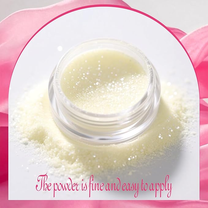 Artdone Blue Aurora Chrome Nail Powder, Iridescent Unicorn Powder Metallic Mirror Effect Pigment Pearlescent Mermaid Pearl Glitter Dust Kit, Nail Art Decoration, Resin Craft