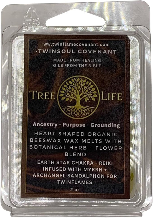 TwinFlames Chakra Wax Melt Collection – Beeswax Aromatherapy Melts with Archangel Energy, Sacred Oils & Scripture – 10 Spiritual Melts for Meditation, Alignment & Reiki (Tree Life)