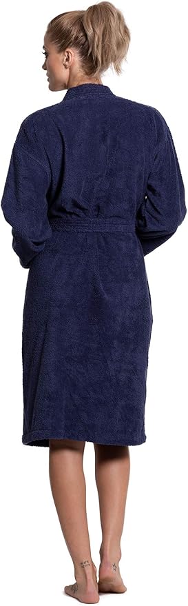 Turkuoise Soft & Absorbent Towel Robe, 100% Cotton Turkish Terry Cloth Kimono Bathrobes for Women