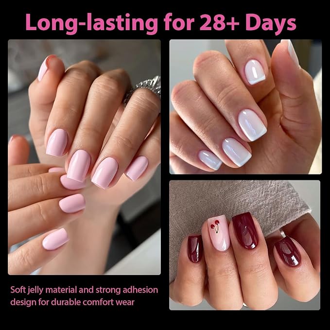 UNA GELLA Extra Short Nail Tips: 504pcs Square Fake Nails Pre-shape XS Short Square Press on Nails Gel Tips Full Cover Acrylic Nails False Nails for DIY Salon 12 Sizes