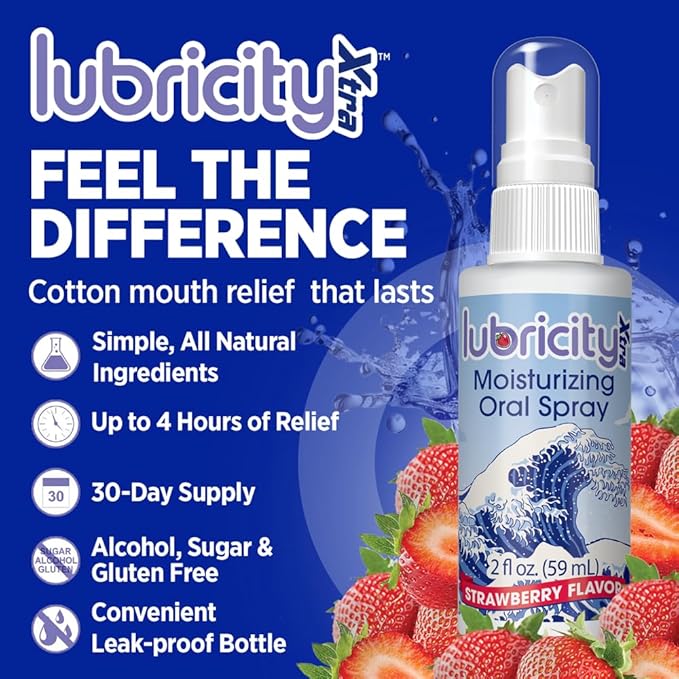 Dry Mouth Spray - Advanced Formula - Hyaluronic Acid and Xylitol, Saliva Substitute Moisturizing Oral Spray, The Most Satisfactory Solution in Dry Mouth Products (2 Fl. Oz., Strawberry)