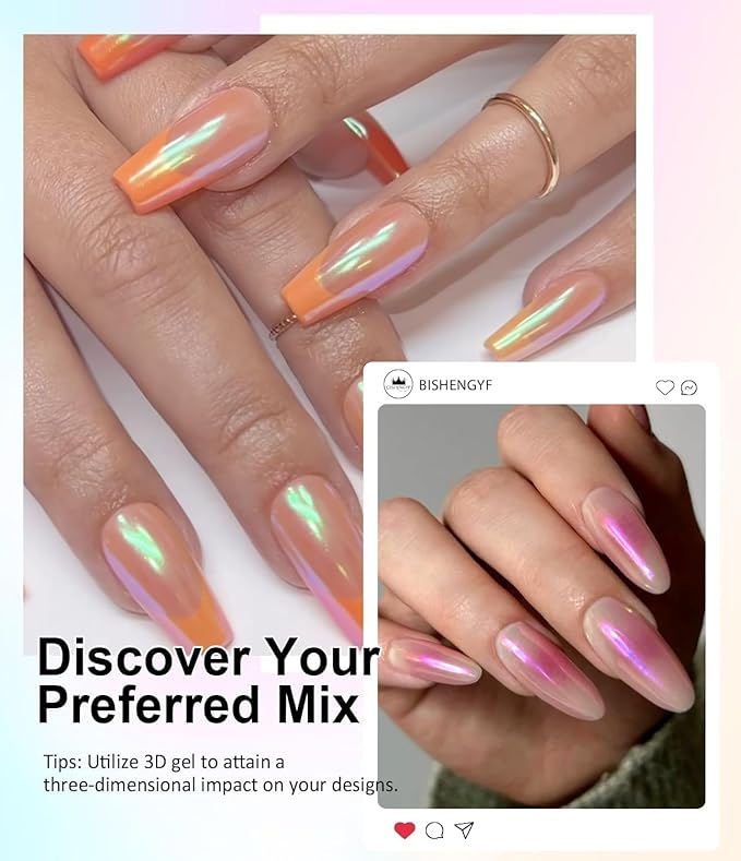 Chrome Nail Powder Pink White Powder for Nail Art Chrome for Art Home DIY