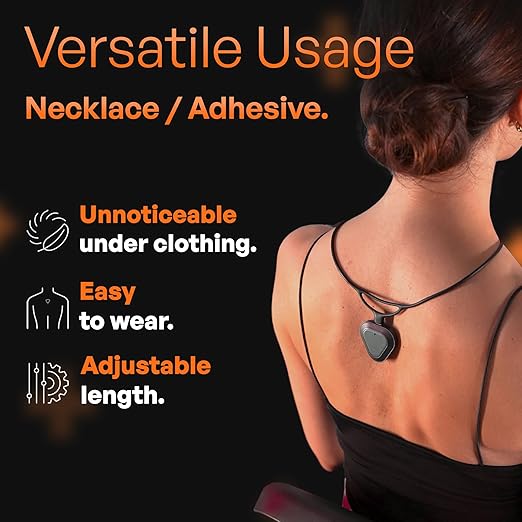 Straight Plus AI Powered Posture Corrector Trainer Device (Necklace Included) - Back Brace Smart Straightener Office Work Support - Back Postur Corrector Device - Posture Corrector for Women & Men