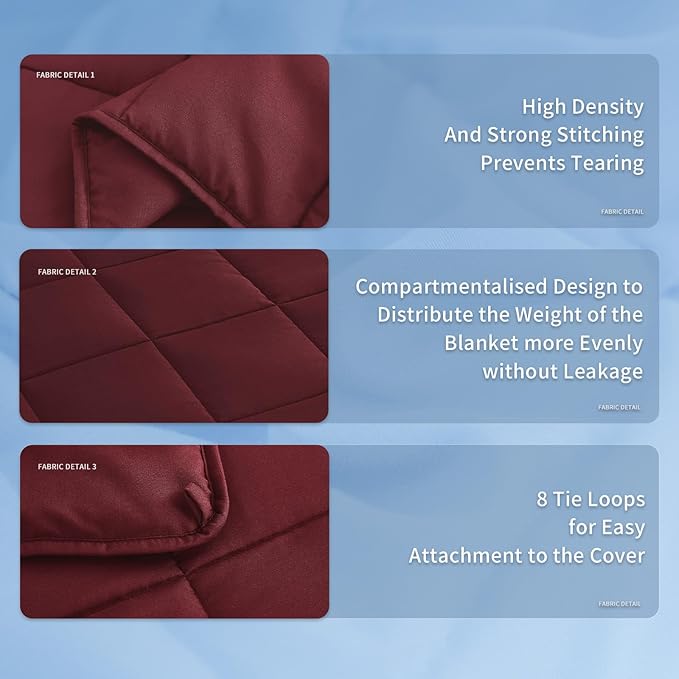 Topcee Weighted Blanket for Adults (15 lbs, 60" x 80") Queen Size Soft Cooling Heavy Blanket Sleeping, Apply to 130-160 lbs Body, Thick Breathable Blanket with Glass Bead, Easy Care