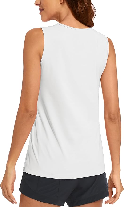 MAGCOMSEN Women's Sleeveless Workout Shirts UPF 80+ Dry Fit Running Wicking Tank Tops Athletic Gym Summer