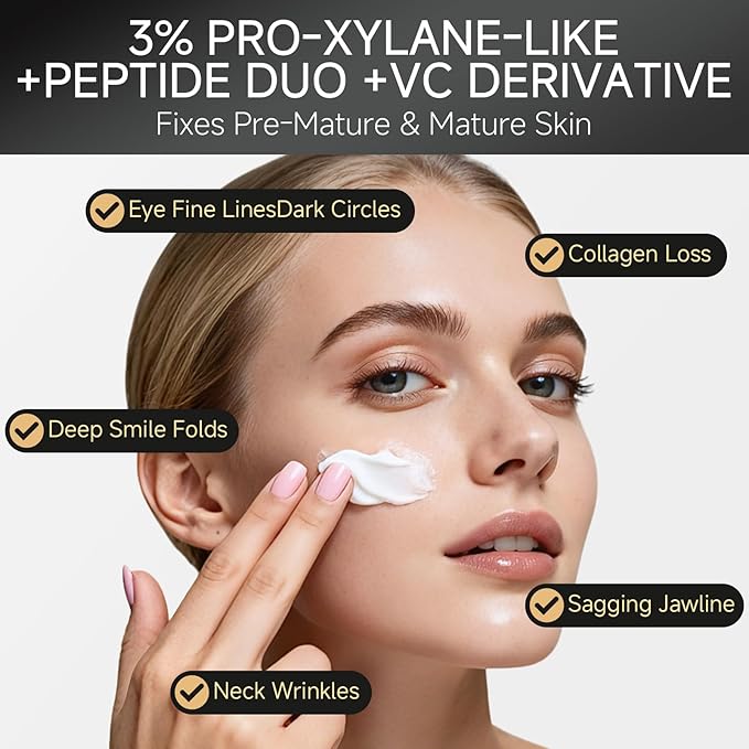 Face Moisturizer for Women, Anti-Aging Night Cream to Reduces Wrinkles and Firms Skin, Boosts Collagen | 48H Hydration, Peptides, Vitamin C & Vit E, Tightening Skin Care