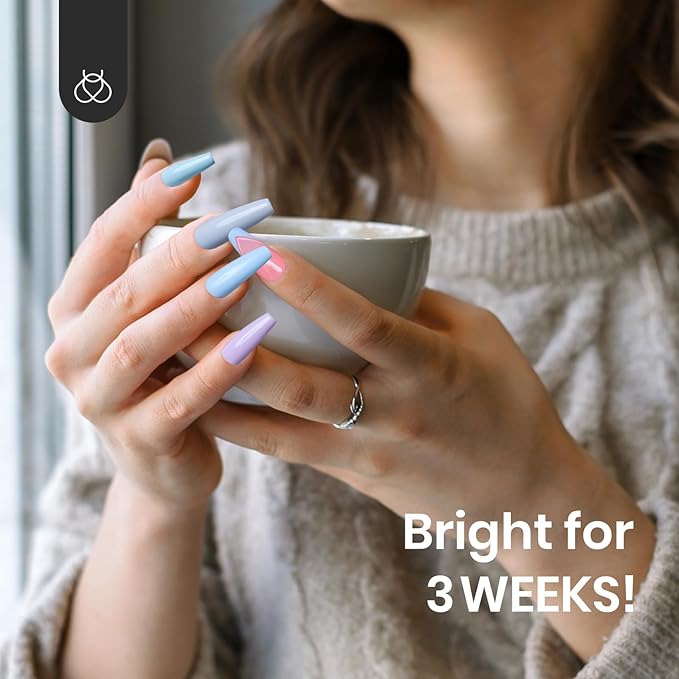 beetles Gel Polish Daydream Verses - Pastel Christmas Gel Nail Polish Set Nude Pink White Blue 6 Colors Soak Off UV LED Needed DIY Manicure Kit Gifts for Women Girls