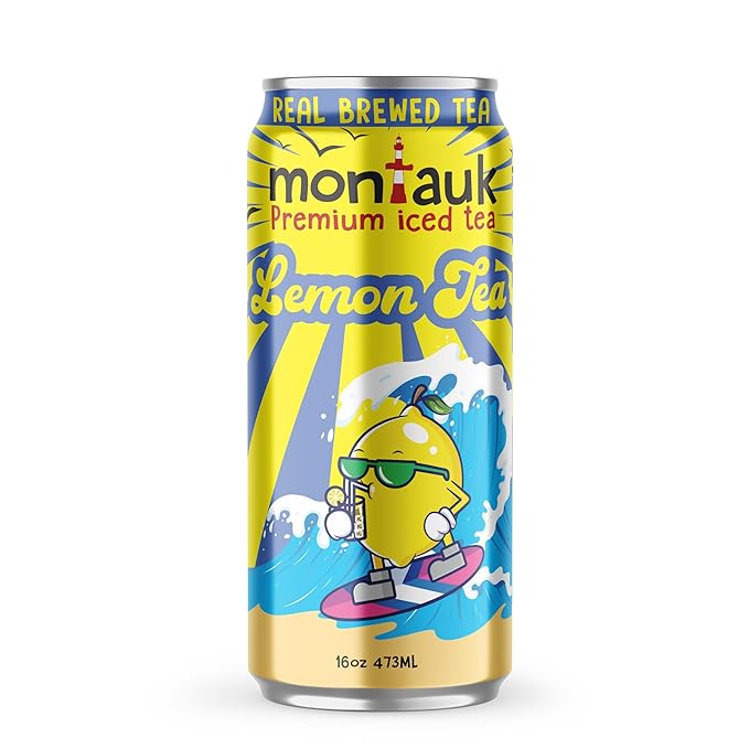 Montauk Premium Iced Tea, Ready-to-Drink Tea, 16 fl oz Cans (Pack of 12, Variety Pack)