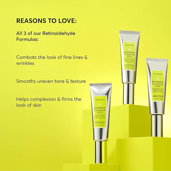 Naturium Retinaldehyde Cream Serum 0.15%, Advanced Anti-Aging & Smoothing Potent Face & Skin Care, 1.7 oz