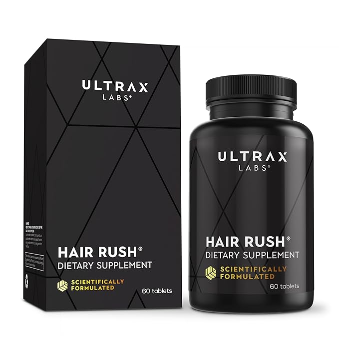 Hair Rush | Maxx Hair Growth & Anti Hair Loss Nutrient Solubilized Keratin Vitamin Supplement, 60 Tablets.