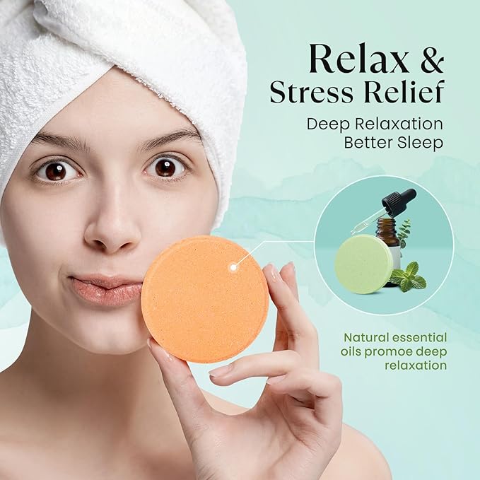 Shower Steamers Aromatherapy – Birthday Gifts for Women Teen Girls Mom, Natural Essential Oils Bath Bombs for Relaxation Home SPA, Christmas Stocking Stuffers White Elephant Gifts for Adults