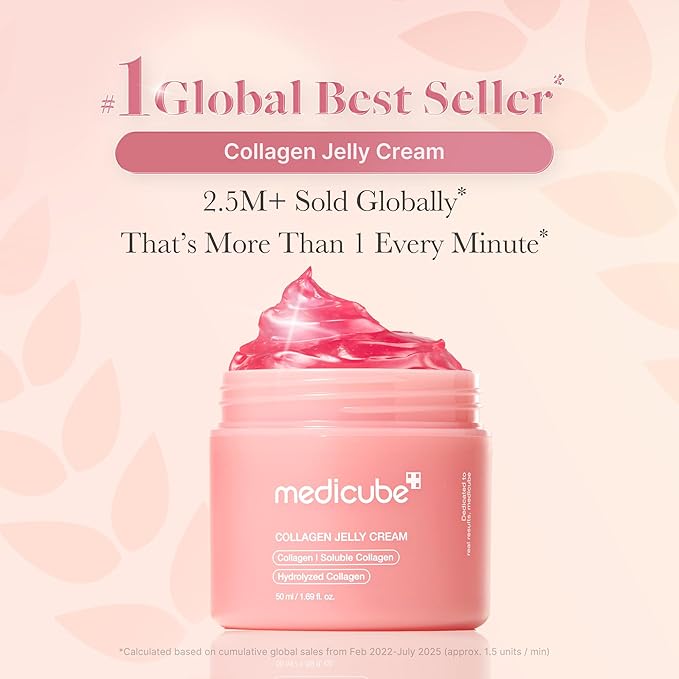 medicube Affordable Trio for Pore & Texture Care: Zero Pore Pads 2.0 and Zero Exosome Shot 7,500 PPM Spicule Facial Serum and Collagen Jelly Cream-50ml