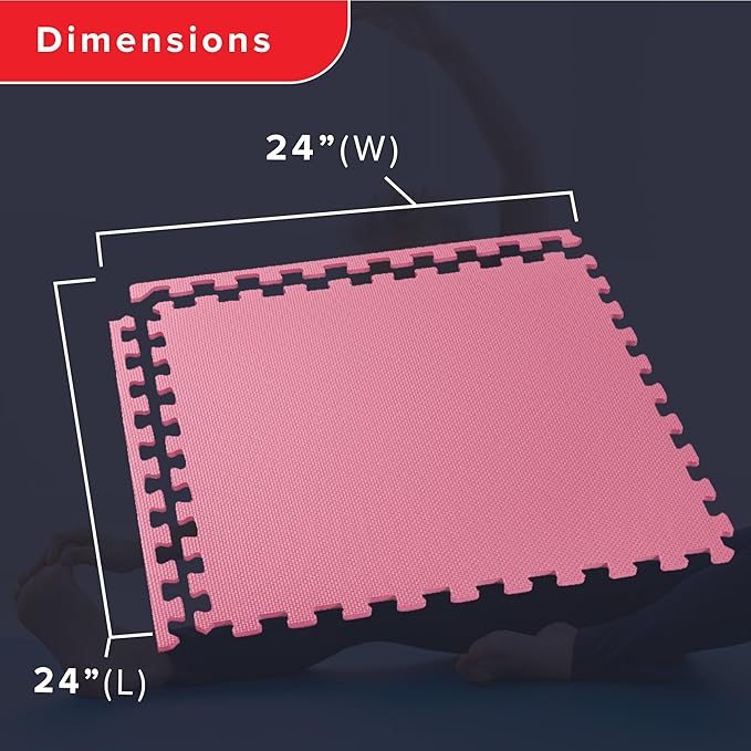 We Sell Mats – ½ Inch Thickness Multipurpose EVA Foam Floor Tiles – Interlocking Floor Mat for Indoor Gym, Playroom, and Home Use