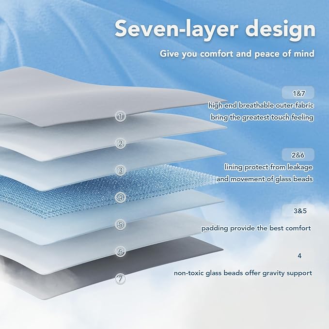 Topcee Weighted Blanket (20lbs 80"x87" King Size) Soft Cooling Heavy Blanket Sleeping, Apply to 190-210 lbs Body, Thick Breathable Blanket with Glass Bead, Easy Care