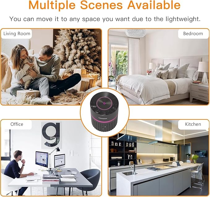 MEGAWISE Home air purifier, True HEPA & Activated Carbon for Odors Pets Smoke, for Home up to 215 sq ft, Auto Mode, Air Quality Monitor
