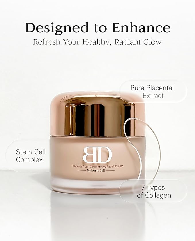 Nuborn Cell Placenta Stem Cell Intensive Repair Cream | Dragon Blood Cream with Placental Extract | Collagen Korean Skin Care for Glass Skin (50ml)