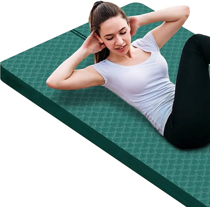 nuveti Large Exercise Mat - 15mm/20mm/30mm Thick Yoga Mat | Workout Mat for Fitness, Yoga, Pilates, Stretching & Floor Exercises for Women & Men with Free Carrying Bag