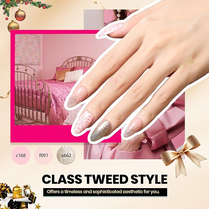 Beetles Gel Nail Polish Kit with U V Light, 75PCS Gel Nail Kit with Base Top Coat 45 Colors Winter Christmas Gel Polish Set Burgundy Red Exquisite Femininity Manicure Home DIY Gifts for Women Teens