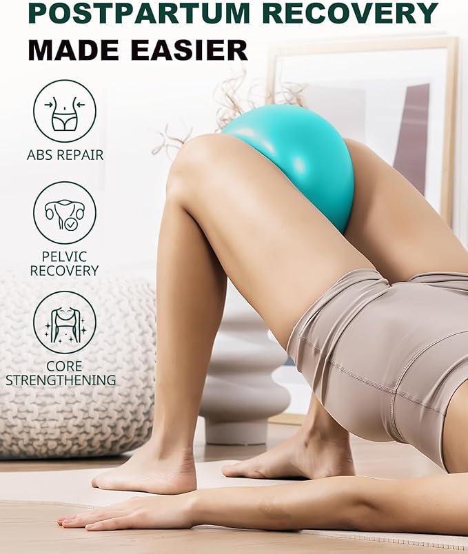 Trideer Pilates Ball 9 Inch, Small Exercise Ball with Exercise Guide for Yoga, Core Training, Physical Therapy, Balance, Stability, Stretching