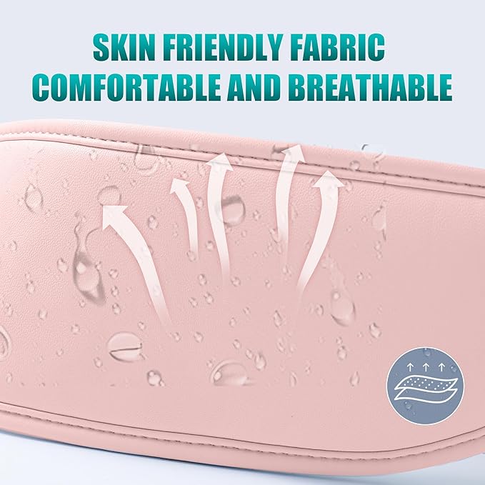 Head Massager,Scalp Massager,Relief Headaches,Fatigue,Stress,Sleep aid,Hangover with Airbag Kneading,Constant Temperature Hot Compress for Head (Pink)