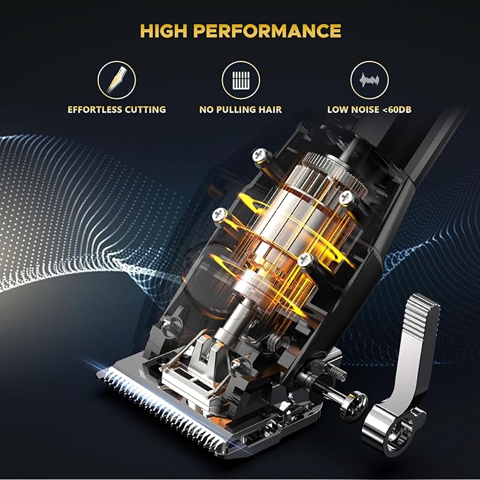 Professional Hair Clippers for Men Cordless Trimmers Kit with LED Display Electric Beard Trimmer for Kid Cordless Beards Trimmer Haircut Grooming Kit Gift for Men Women Barber Kids (Black)