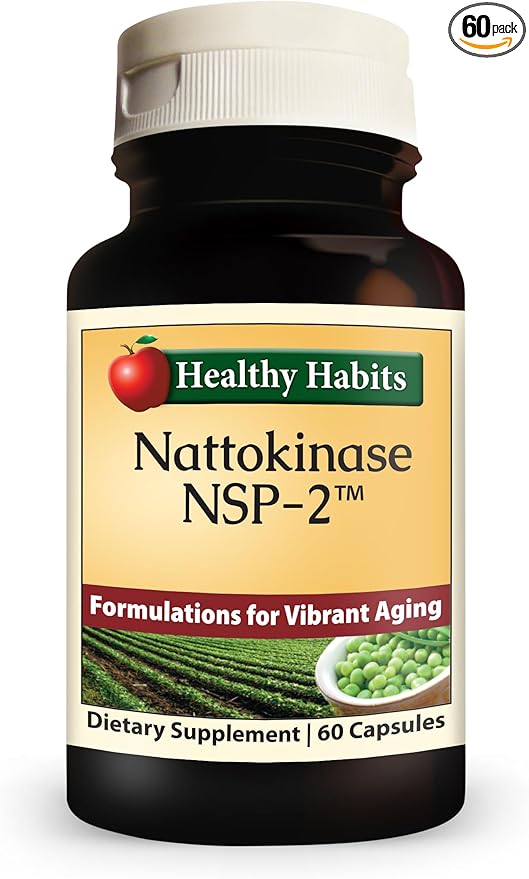 Healthy Habits Nattokinase NSP2 High Potency Cardiovascular Health Supplement 60 Count