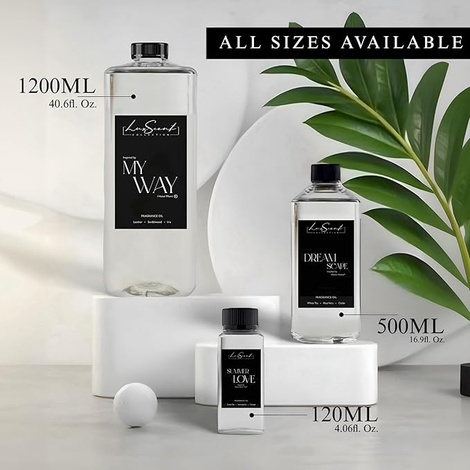 Escapade Aroma Diffuser Oil 1200ML - Waterless Essential Oil for Diffusers - Luxury Hotel Fragrance Inspired by Ritz Carlton - Aroma Oils for Aromatherapy - Fits in Any Diffuser (Escapade)