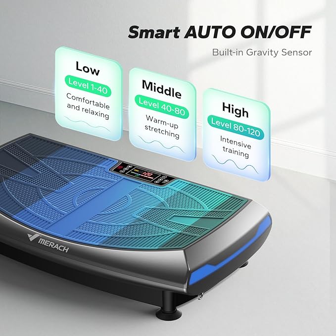 MERACH Vibration Plate Exercise Machine, 7-in-1 4D Vibration Plate with Glide, Swing & Massage, Vibrating Plates with Whole Body Workout Sculpting Platform for Home Fitness for Women Men