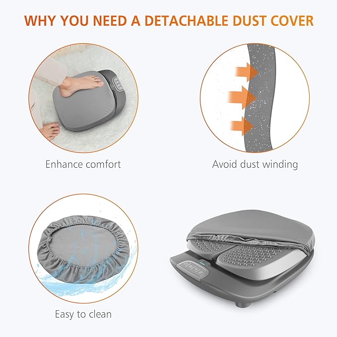 Snailax Vibration Foot Massager with Heat,Remote Control,Adjustable Vibration Speed Electric Massager Machine for Circulation,Plantar Fasciitis, Pain