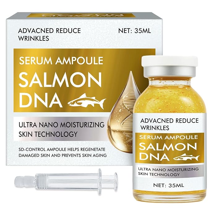 Salmon DNA Ampoule, 35ml Microneedling Serum, Hydrates & Moisturizes Skin, Anti-Wrinkle & Enhance Barrier Function for Face and Body