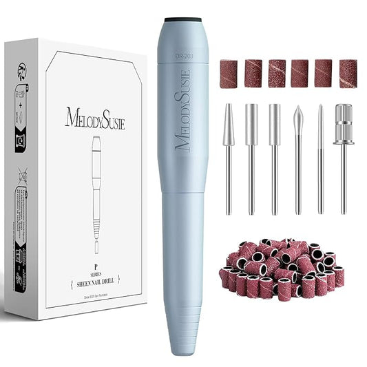 MelodySusie Pen-Shaped Portable USB Nail Drill, PC120I 20000RPM Electric Nail File with Compact Design for All Nail Care, Manicure Polishing, Shaping & Gel Removal at Home for Beginners