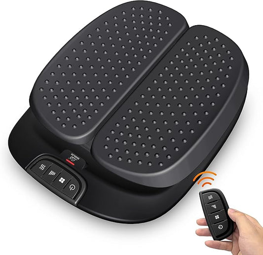 Snailax Foot Massager Machine with Heat,Remote Control, Adjustable Vibration Feet Massager Machine Increased Blood Circulation,Plantar Fasciitis, Stress (Black)