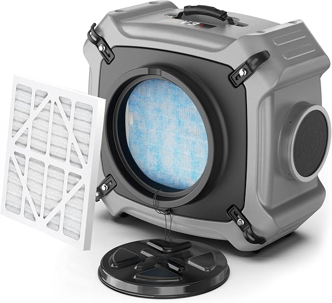 Abestorm Air Scrubbers, Industrial Commercial Air Scrubber with MERV-10 Filter, HEPA/Activated Carbon Filter for Particle Capture, Stackable Negative Air Cleaner Machine, V3