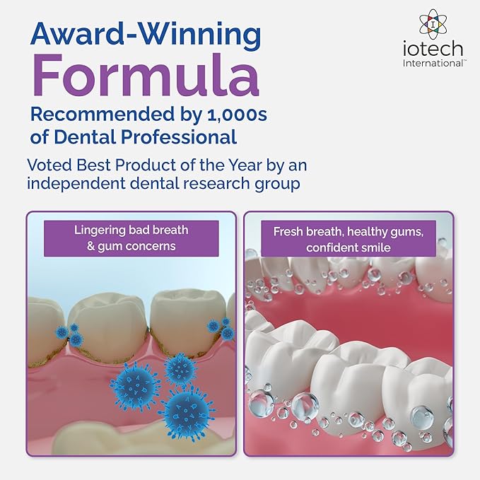 ioRinse Concentrated Irrigant with Active Molecular Iodine, Alcohol-Free Dental Irrigant, for use with Waterpik Water Flossers, and All Other Oral Irrigation Devices