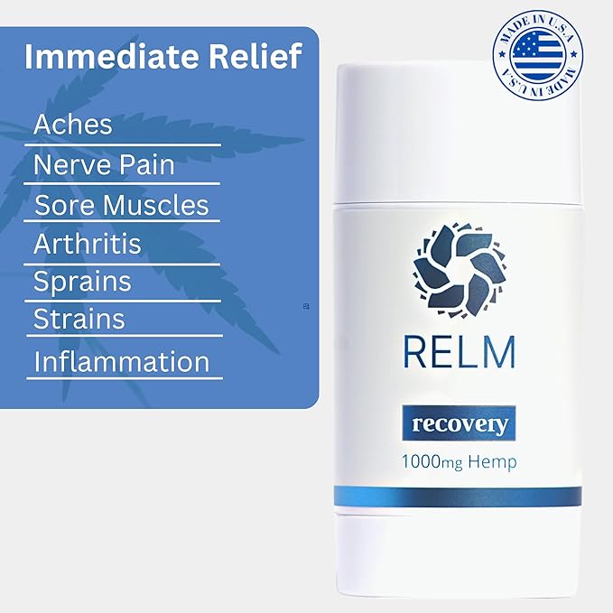 Hemp Roll On Stick | 1000 mg (3 oz) Balm Stick | Arnica Essential Oil, Cocoa Butter, Natural Ingredients | Muscle Rub