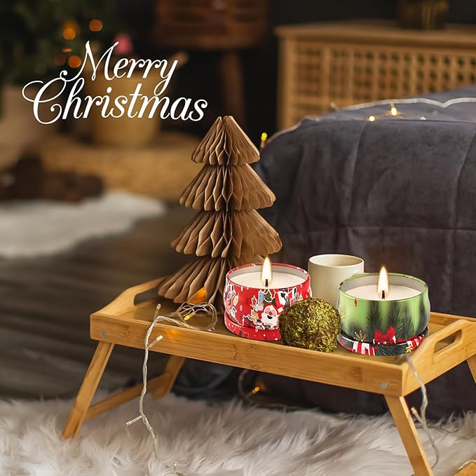 24 Packs Christmas Scented Candles Gift- Aromatherapy Candle-2.5oz Soy Wax-Long Lasting Burn time, Advent,Christmas Thanksgiving Gifts, Home Decor.