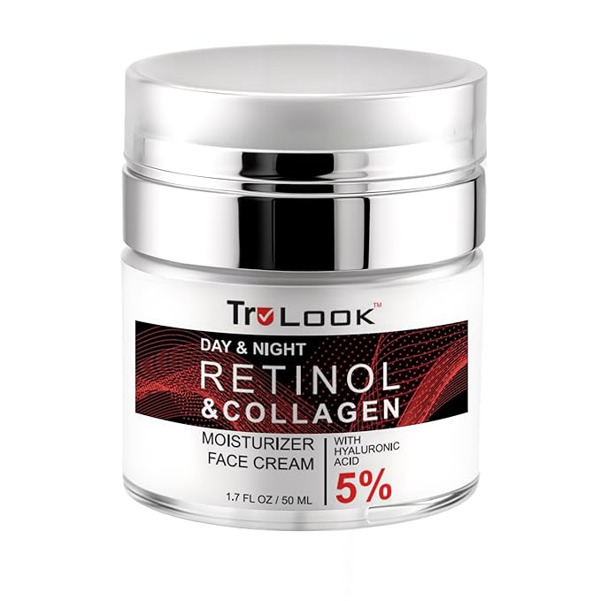 Retinol and Collagen Moisturizer Face Cream with Hyaluronic acid, Day and Night 1.7 Fl Oz