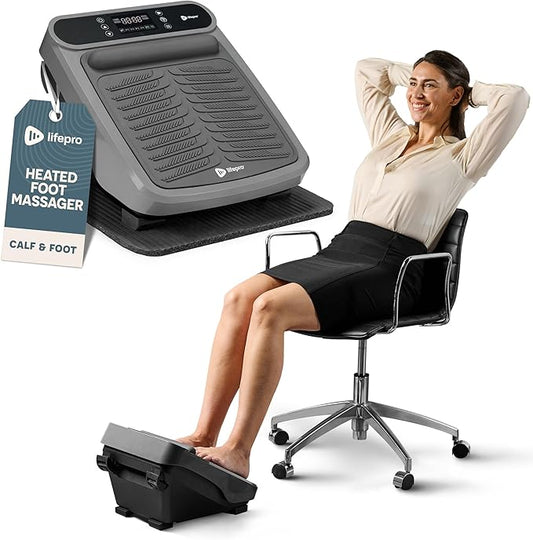 LifePro Foot Massager for Neuropathy - Relaxing Calf and Foot Therapy with Heat Option for Maximum Soothing Relief - Massager for Blood Circulation and Revitalization