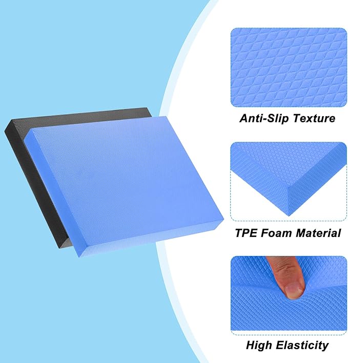 PATIKIL Balance Pad, Non-Slip TPE Foam Pad Cushion Exercise Yoga Mat Knee Pads for Fitness Stability Core Training Stretching