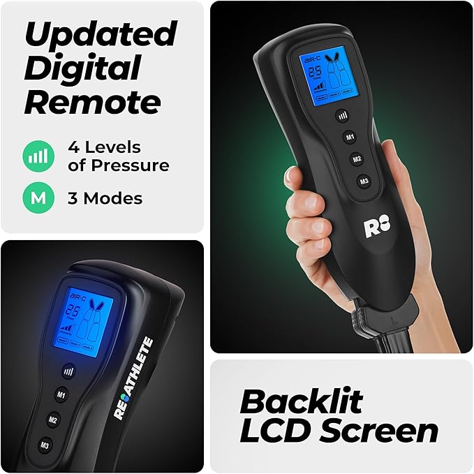 REATHLETE Leg Massager - Full Leg Massager for Circulation and Pain Relief, 4 Modes of Massage | Thigh, Calf, Foot Massager | Air Compression Leg Massager