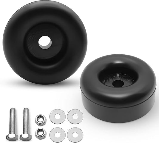 Anti Vibration Heavy Duty Rubber Foot, 1 X 2.5 Inch, Shock Pad Fit for Air Compressor or Pressure Washers, Generator, Pumps, Equipment Solid Rubber, with Screw Kits, 2-Pack