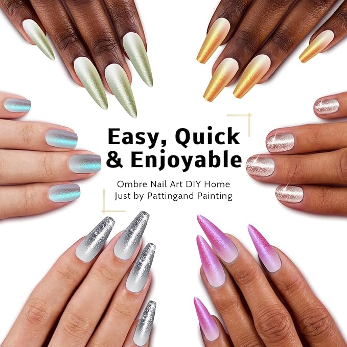 Christmas Pearl Gel Nail Polish, 12 Colors Glitter Ombre Gel Polish Palette Pat Paint Aurora Mermaid Gold Silver Green Pink Sparkle Reflective Holographic Nails Art, No Wipe, UV/LED Curing (Palette B)